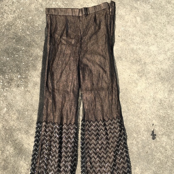 Bollywood glittery Evening Cocktail Formal Pants - Picture 4 of 9